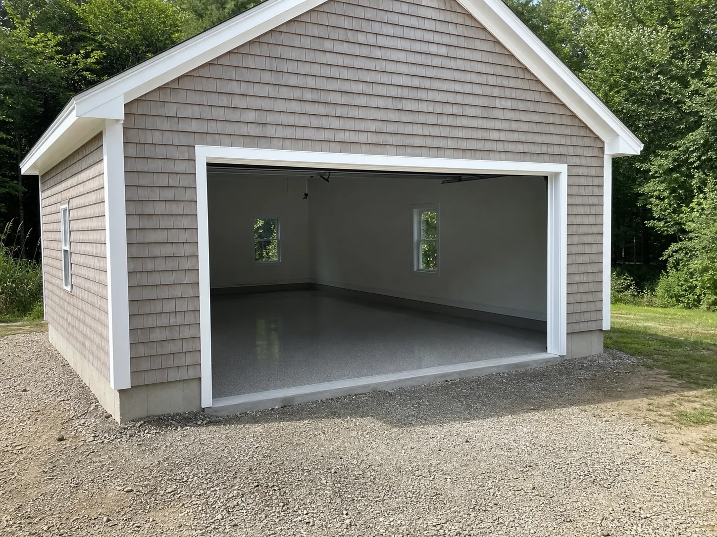 Epoxy flooring Winchester New Hampshire Cheshire County rural residential garage coating Ryan Keene